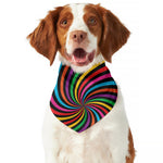 Rainbow Psychedelic Swirl Print Dog Bandana