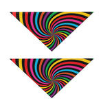 Rainbow Psychedelic Swirl Print Dog Bandana