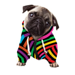 Rainbow Psychedelic Swirl Print Dog Zip Up Hoodie