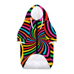 Rainbow Psychedelic Swirl Print Dog Zip Up Hoodie
