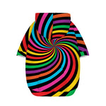Rainbow Psychedelic Swirl Print Dog Zip Up Hoodie