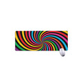Rainbow Psychedelic Swirl Print Extended Mouse Pad