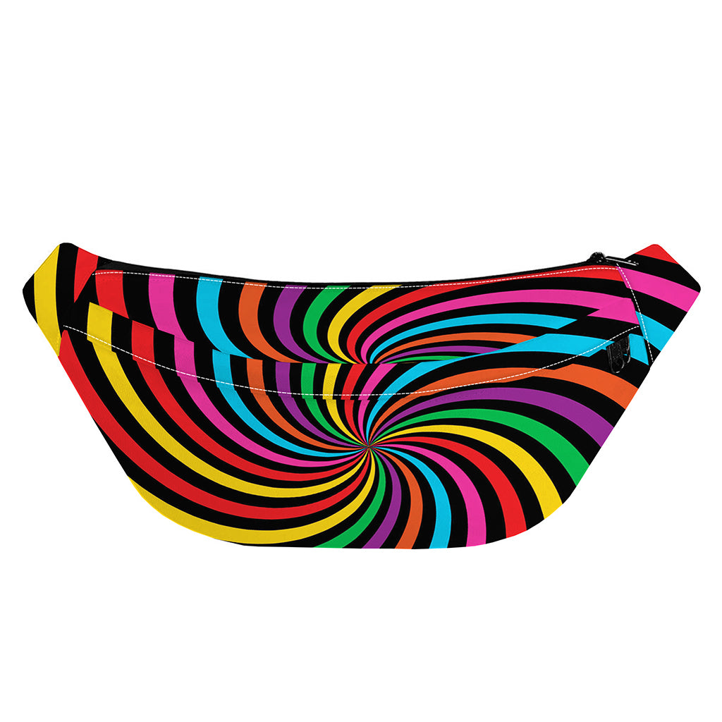 Rainbow Psychedelic Swirl Print Fanny Pack