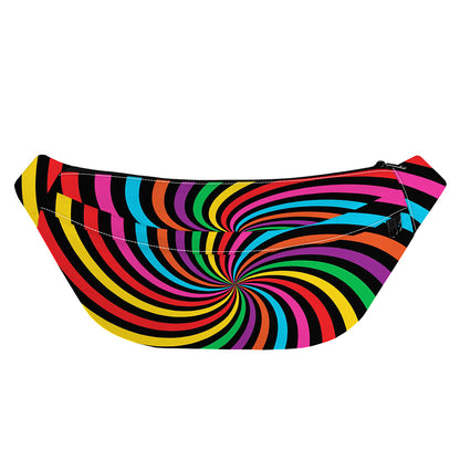 Rainbow Psychedelic Swirl Print Fanny Pack