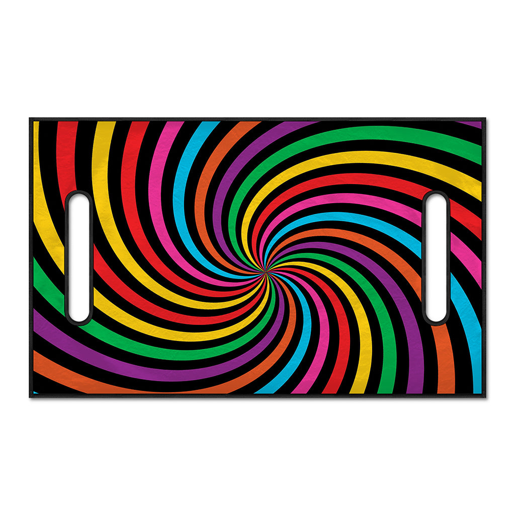 Rainbow Psychedelic Swirl Print Golf Cart Seat Cover