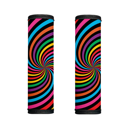 Rainbow Psychedelic Swirl Print Handle Covers