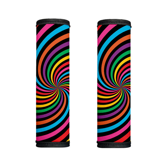 Rainbow Psychedelic Swirl Print Handle Covers