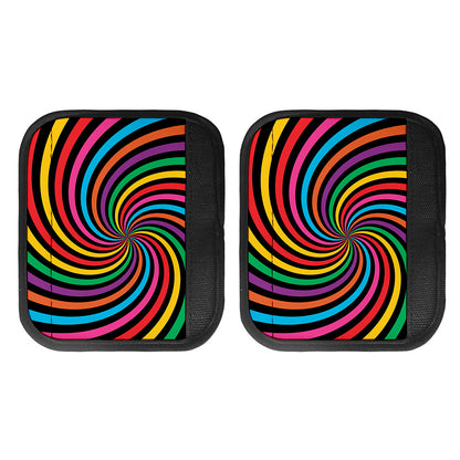 Rainbow Psychedelic Swirl Print Handle Covers