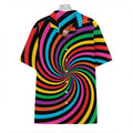 Rainbow Psychedelic Swirl Print Hawaiian Shirt