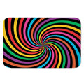 Rainbow Psychedelic Swirl Print Indoor Door Mat