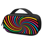 Rainbow Psychedelic Swirl Print Insulin Cooler Travel Case