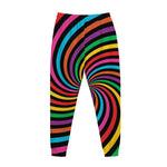Rainbow Psychedelic Swirl Print Jogger Pants