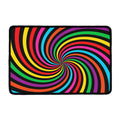 Rainbow Psychedelic Swirl Print Kitchen Mat