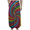 Rainbow Psychedelic Swirl Print Lantern Pants