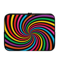 Rainbow Psychedelic Swirl Print Laptop Sleeve