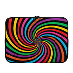 Rainbow Psychedelic Swirl Print Laptop Sleeve