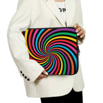 Rainbow Psychedelic Swirl Print Laptop Sleeve