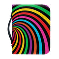 Rainbow Psychedelic Swirl Print Leather Bible Cover