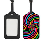 Rainbow Psychedelic Swirl Print Luggage Tag