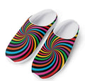 Rainbow Psychedelic Swirl Print Mesh Casual Shoes