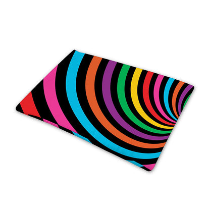 Rainbow Psychedelic Swirl Print Pet Cooling Mat Cover
