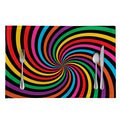 Rainbow Psychedelic Swirl Print Placemat