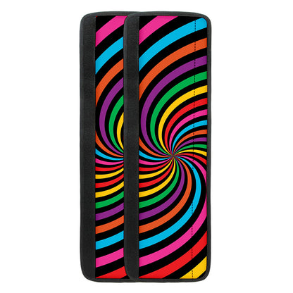 Rainbow Psychedelic Swirl Print Refrigerator Handle Covers