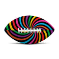Rainbow Psychedelic Swirl Print Rugby Ball