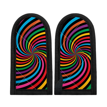 Rainbow Psychedelic Swirl Print Skillet Handle Cover