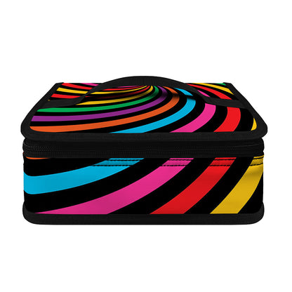 Rainbow Psychedelic Swirl Print Small Lunch Bag