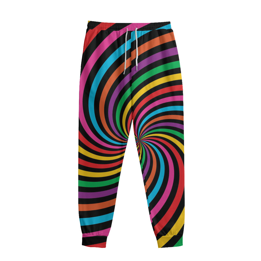 Rainbow Psychedelic Swirl Print Sweatpants