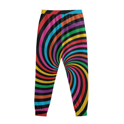 Rainbow Psychedelic Swirl Print Sweatpants
