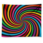 Rainbow Psychedelic Swirl Print Tapestry