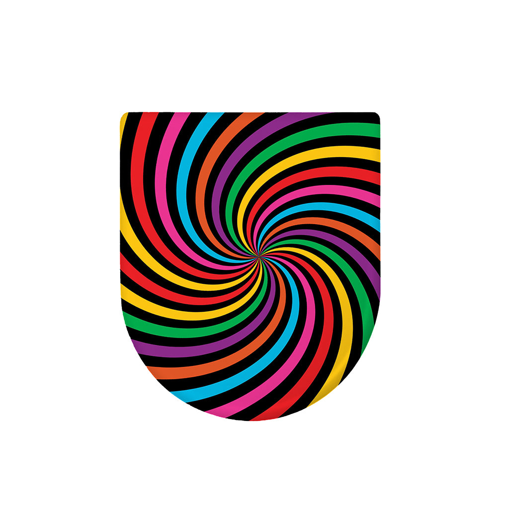 Rainbow Psychedelic Swirl Print Toilet Lid Cover