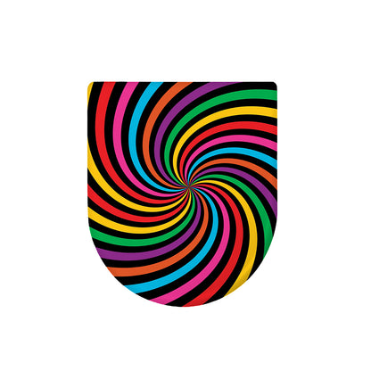 Rainbow Psychedelic Swirl Print Toilet Lid Cover