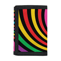 Rainbow Psychedelic Swirl Print Trifold Wallet
