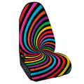 Rainbow Psychedelic Swirl Print Waterproof Car Seat Cover