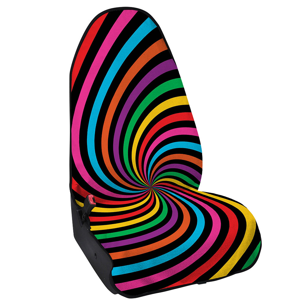 Rainbow Psychedelic Swirl Print Waterproof Car Seat Cover