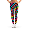 Rainbow Psychedelic Swirl Print Women's Leggings