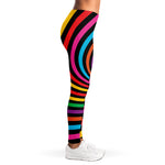 Rainbow Psychedelic Swirl Print Women's Leggings