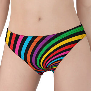 Rainbow Psychedelic Swirl Print Women's Panties