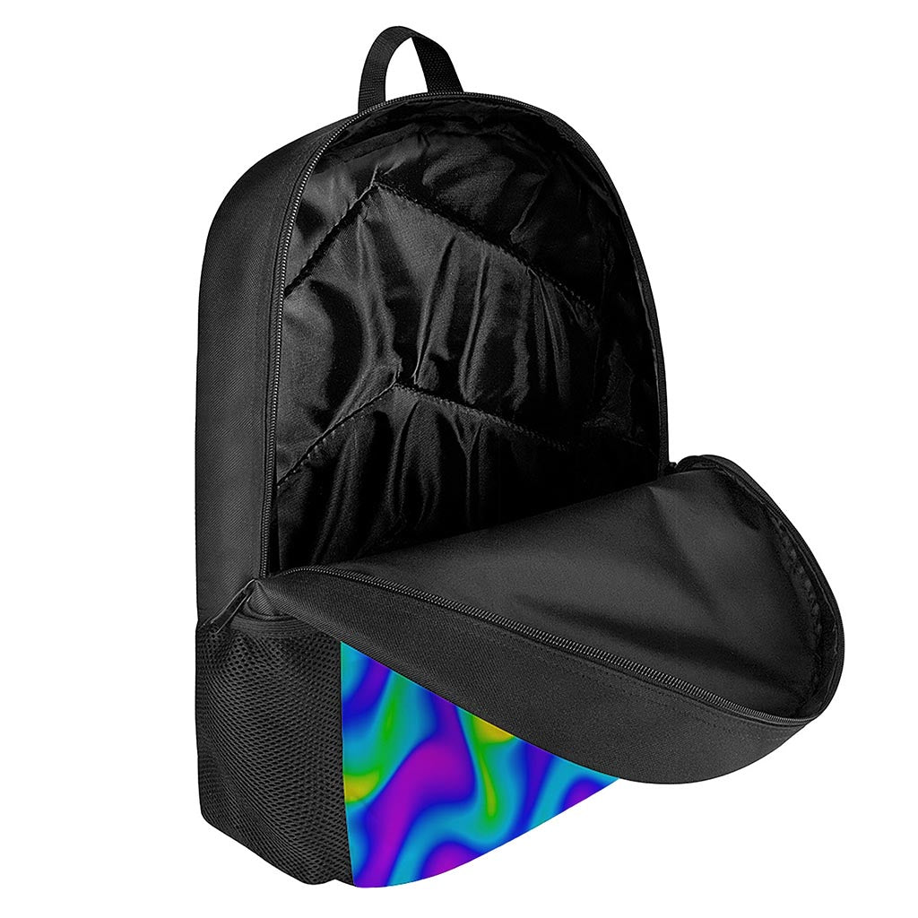 Rainbow Psychedelic Trippy Print 17 Inch Backpack