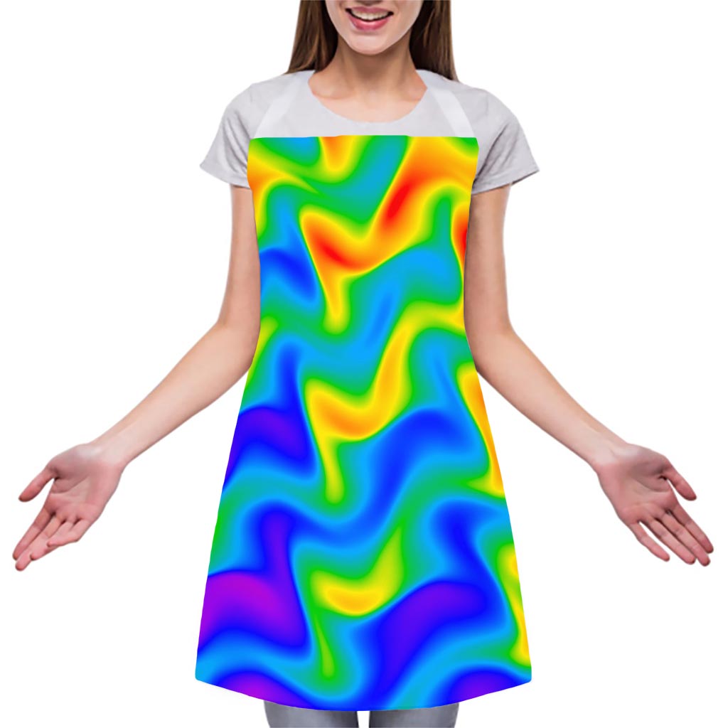 Rainbow Psychedelic Trippy Print Adjustable Apron