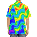 Rainbow Psychedelic Trippy Print Aloha Shirt