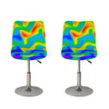 Rainbow Psychedelic Trippy Print Bar Stool Covers