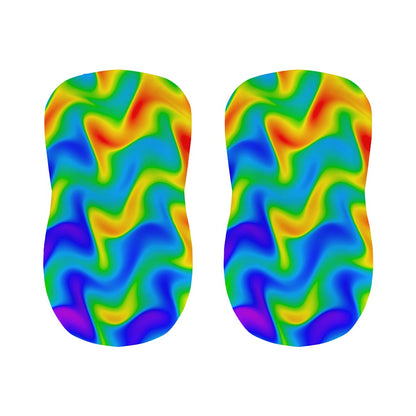 Rainbow Psychedelic Trippy Print Bar Stool Covers