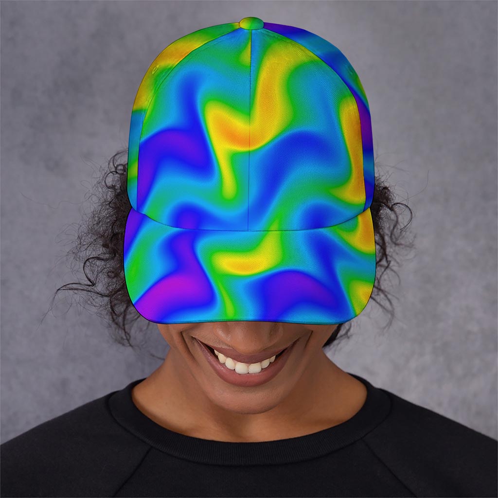 Rainbow Psychedelic Trippy Print Baseball Cap
