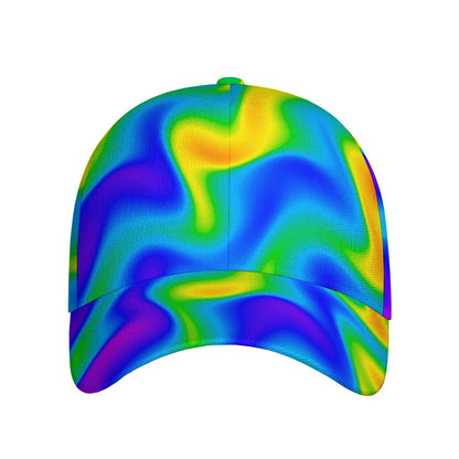 Rainbow Psychedelic Trippy Print Baseball Cap