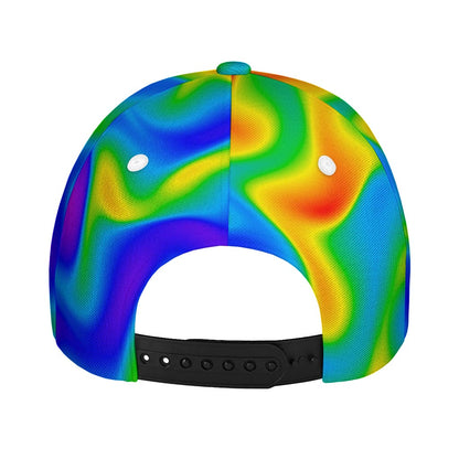 Rainbow Psychedelic Trippy Print Baseball Cap