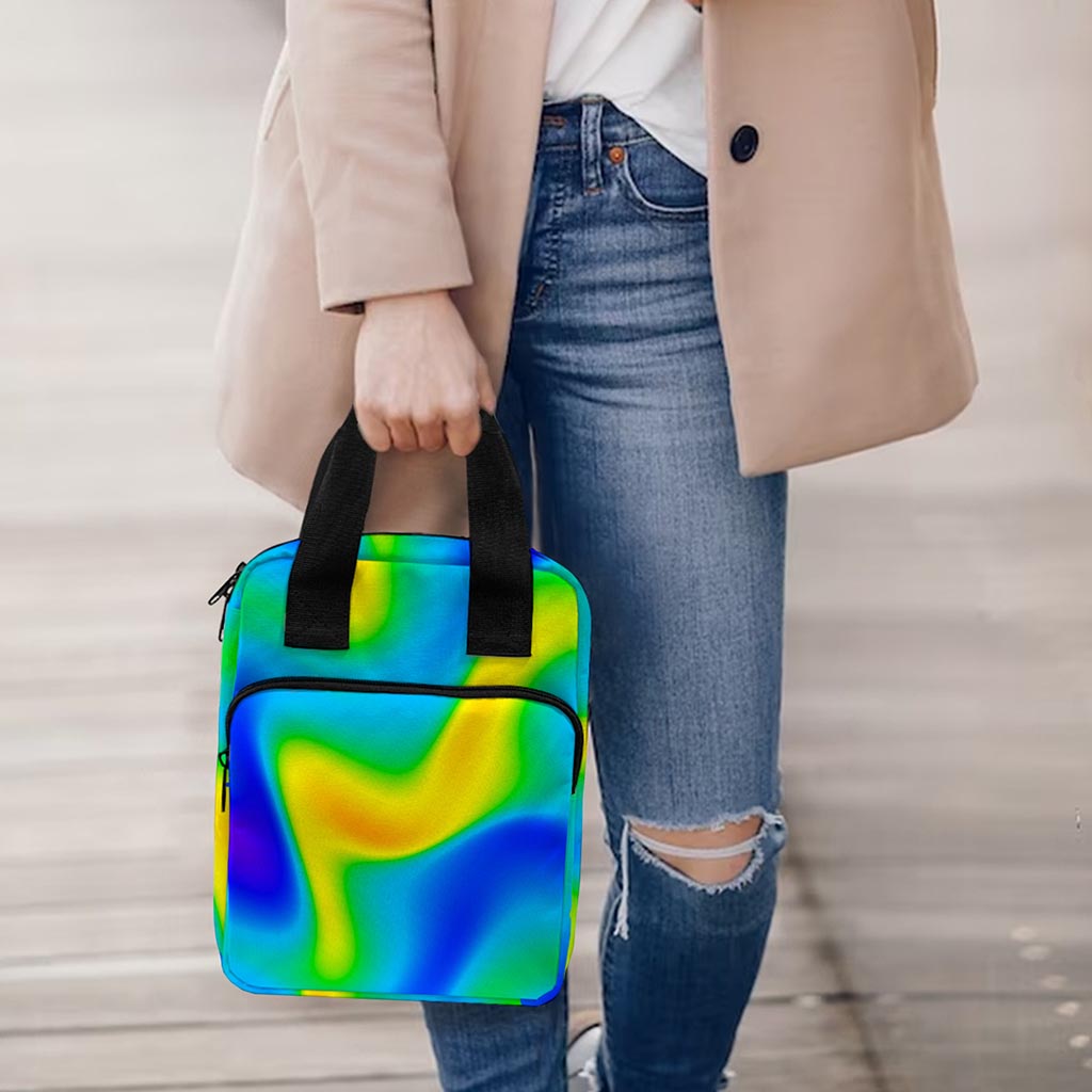 Rainbow Psychedelic Trippy Print Bible Tote Bag